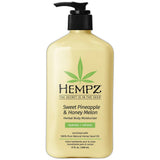 Hempz Sweet Pineapple and Honey Melon Herbal Body Moisturizer 17Oz (Pack of 12)