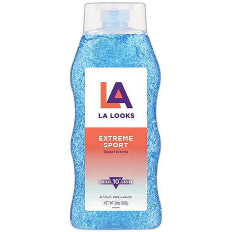 L.A.Looks Sport X-Treme Hold Level 10+ Hold Hair Gel 20Oz (Pack of 6)