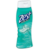 Zest Aqua with Vitamin E Refreshing Body Wash 18Oz (Pack of 6)