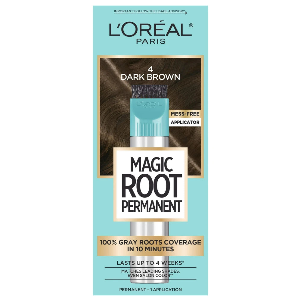 L'Oreal Paris Root Rescue Permanent Hair Color - Dark Brown 4 (Pack of 12)