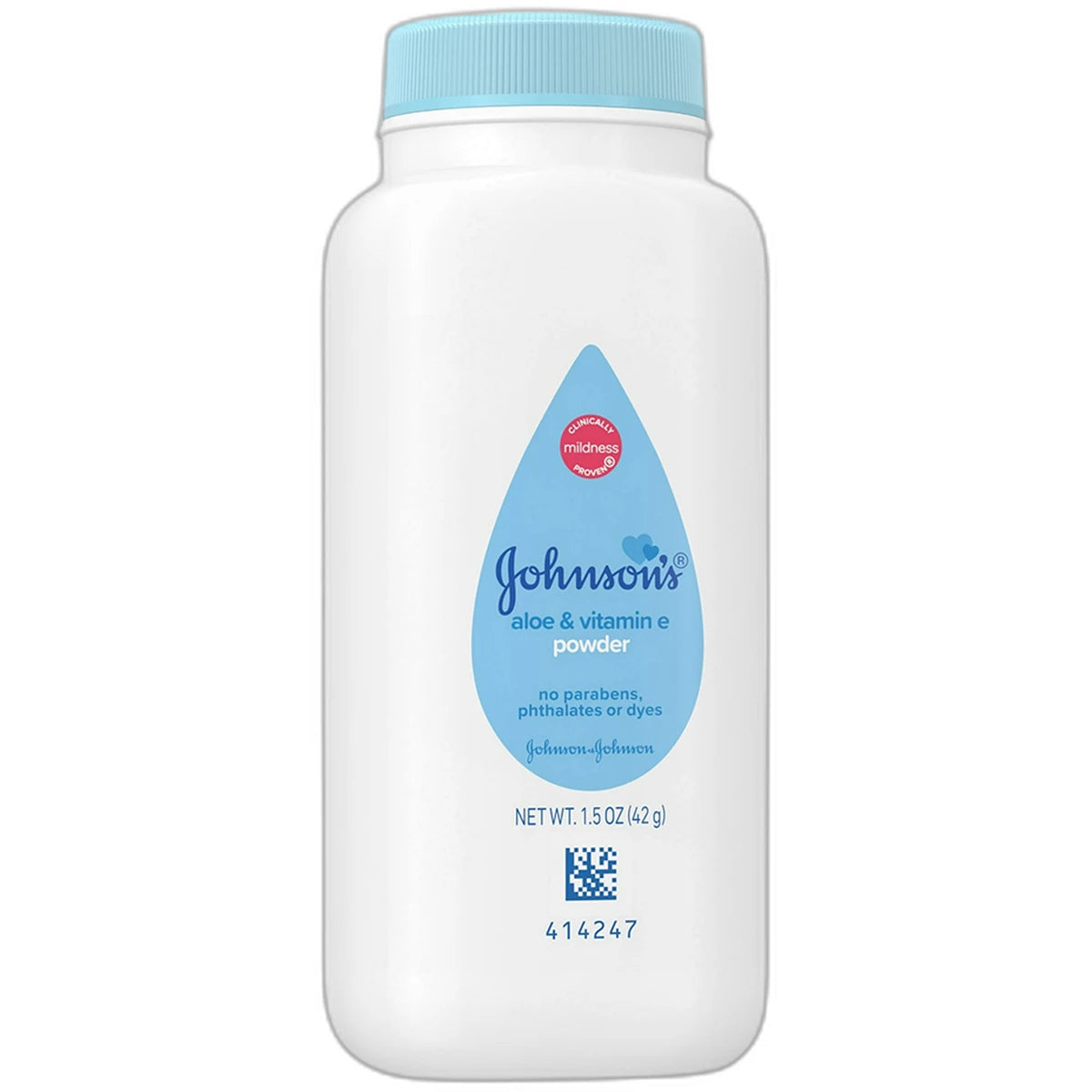 Johnsons Baby Powder With Aloe Vera And Vitamin E Pure Cornstarch 1.5Oz (Pack of 96)