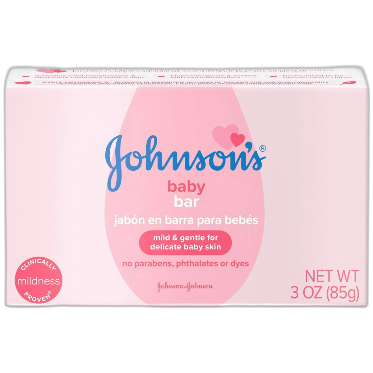 Johnsons Baby Soap Bar For Face And Body Gentle Fragrance 3Oz (Pack of 24)