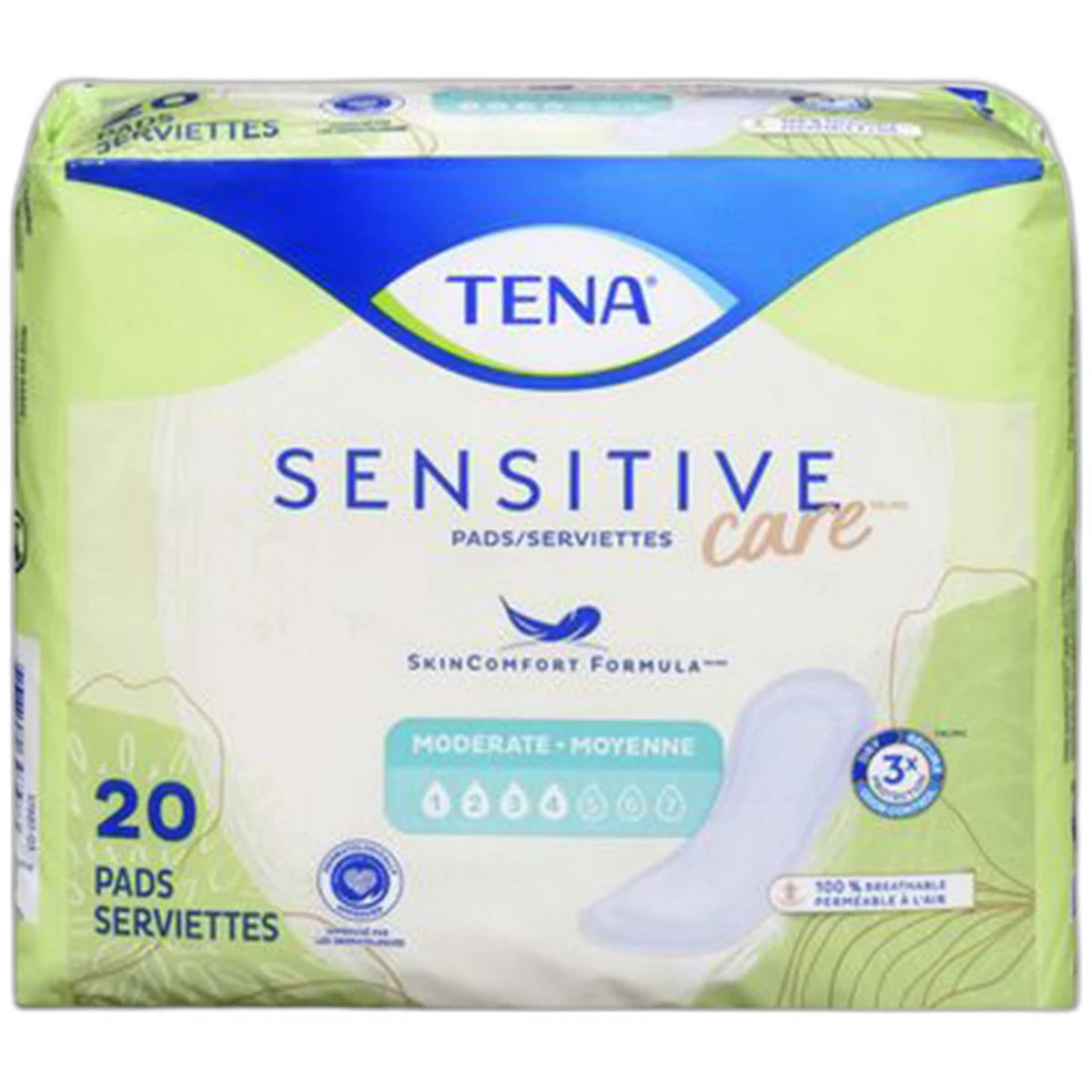 Tena Intimates Extra Coverage Overnight Incontinence Pads 10.23Oz (Pack of 6)