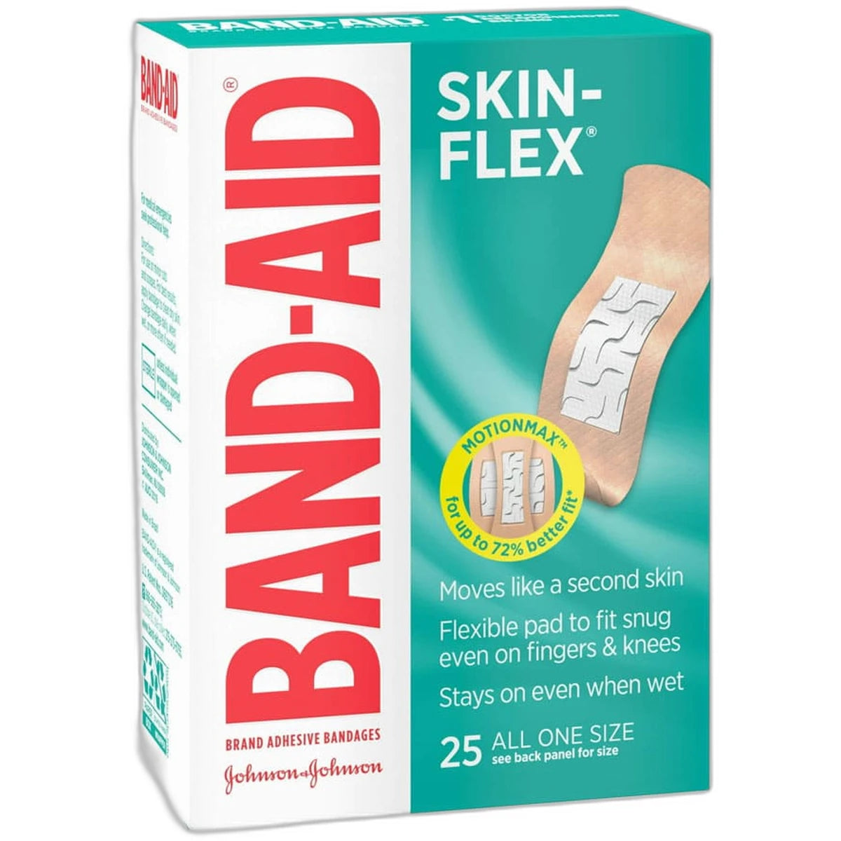 Band Aid Brand Skin Flex Adhesive Bandages All One Size 0.5Oz (Pack Of 24)