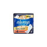Always Ultra Thin Overnight Pads with Wings Size 4 Overnight Absorbency (Pack of 12)