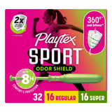 Playtex Sport Odor Shield Tampons - 32ct (Pack of 12)