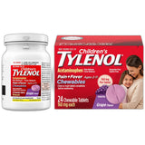Tylenol Childrens Pain Plus Fever Chewable Tablets Grape 1.28Oz (Pack of 48)