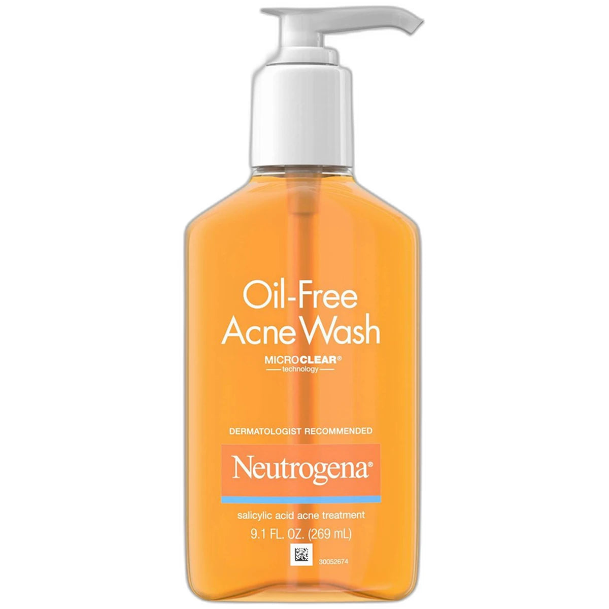 Neutrogena Oil-Free Acne Wash Cleanser Pump Salicylic Acid Acne Treatment 9.1Oz (Pack of 12)