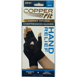 Copper Fit Hand Relief Compression Gloves Large/Extra Large As Seen on TV 2.31Oz (Pack of 12)