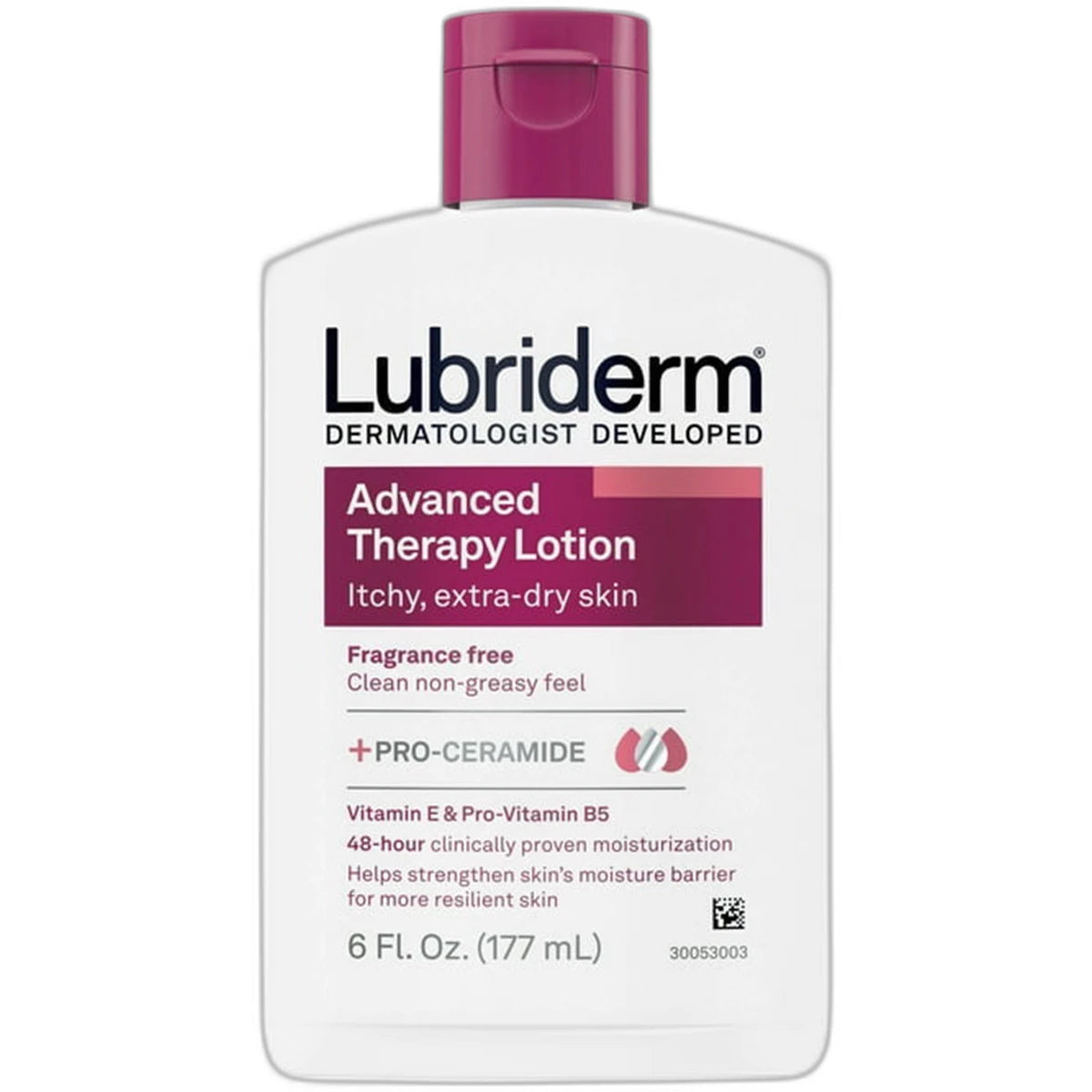 Lubriderm Advanced Therapy Moisturizing Lotion Extra Dry Skin 6Oz (Pack of 12)