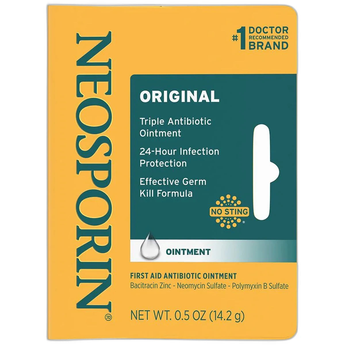 Neosporin Original First Aid Antibiotic Bacitracin Ointment 0.5Oz (Pack of 72)