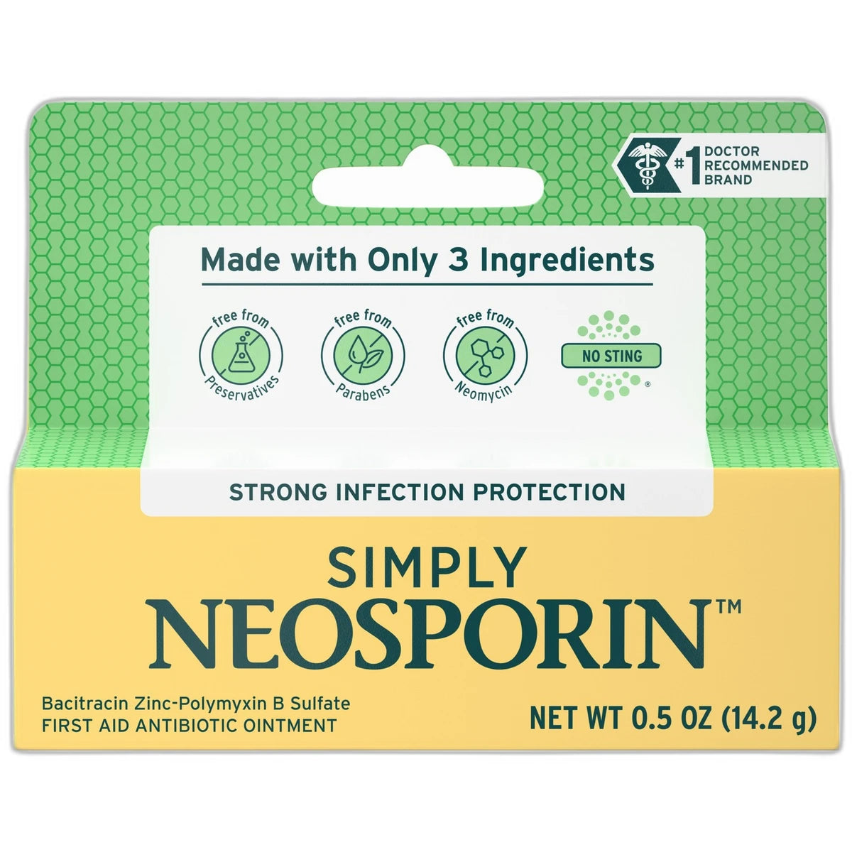 Neosporin Simply Formula 3 Ingredient First Aid Antibiotic Ointment 0.5Oz (Pack of 72)