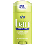 Ban Invisible Solid Anti-Perspirant Deodorant Powder Fresh 2.6Oz (Pack of 12)