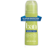 Ban Roll On Antiperspirant Deodorant Powder Fresh 3.5Oz (Pack of 12)