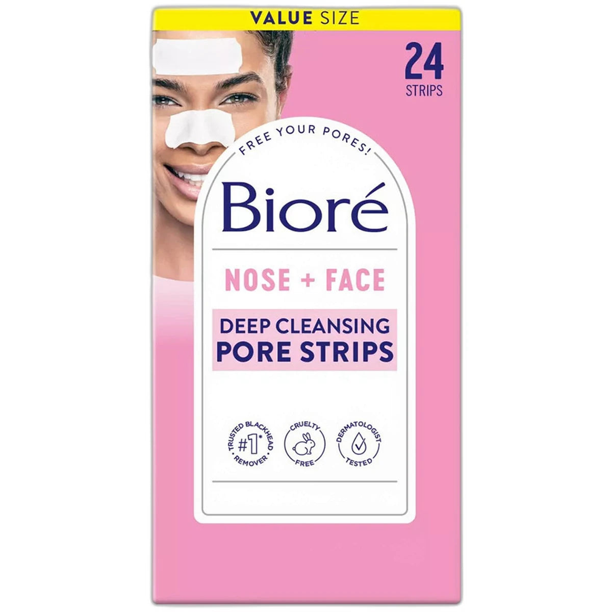 Biore Deep Cleansing Pore Strips 1.6Oz (Pack of 12)