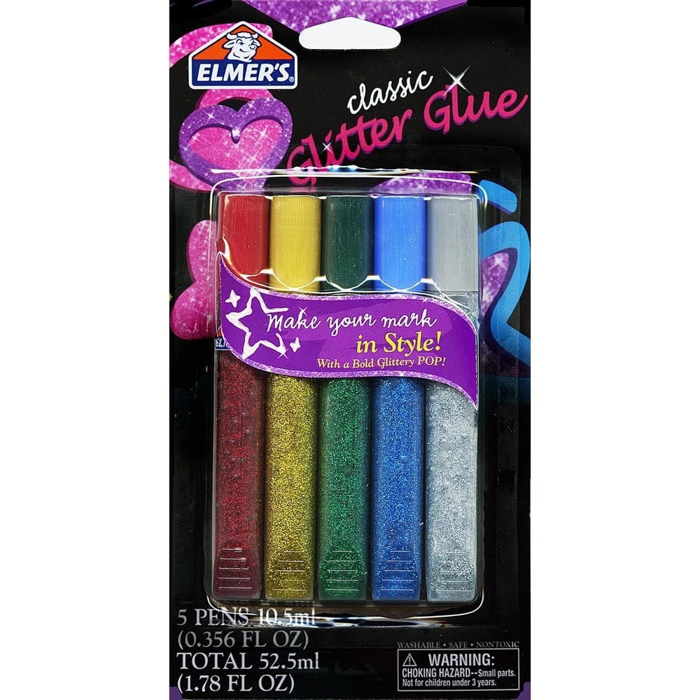 Glitter Glue Pens (5-pack) - Party Supplies 1.78 fl Oz (Pack of 12)