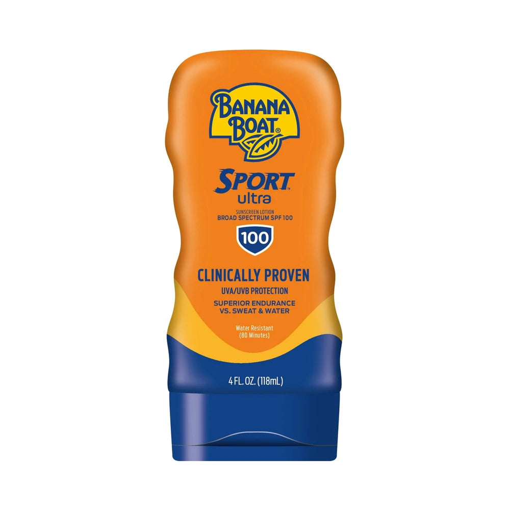 Banana Boat Sport Performance Sunscreen Lotion SPF 100 4Oz (Pack of 12)