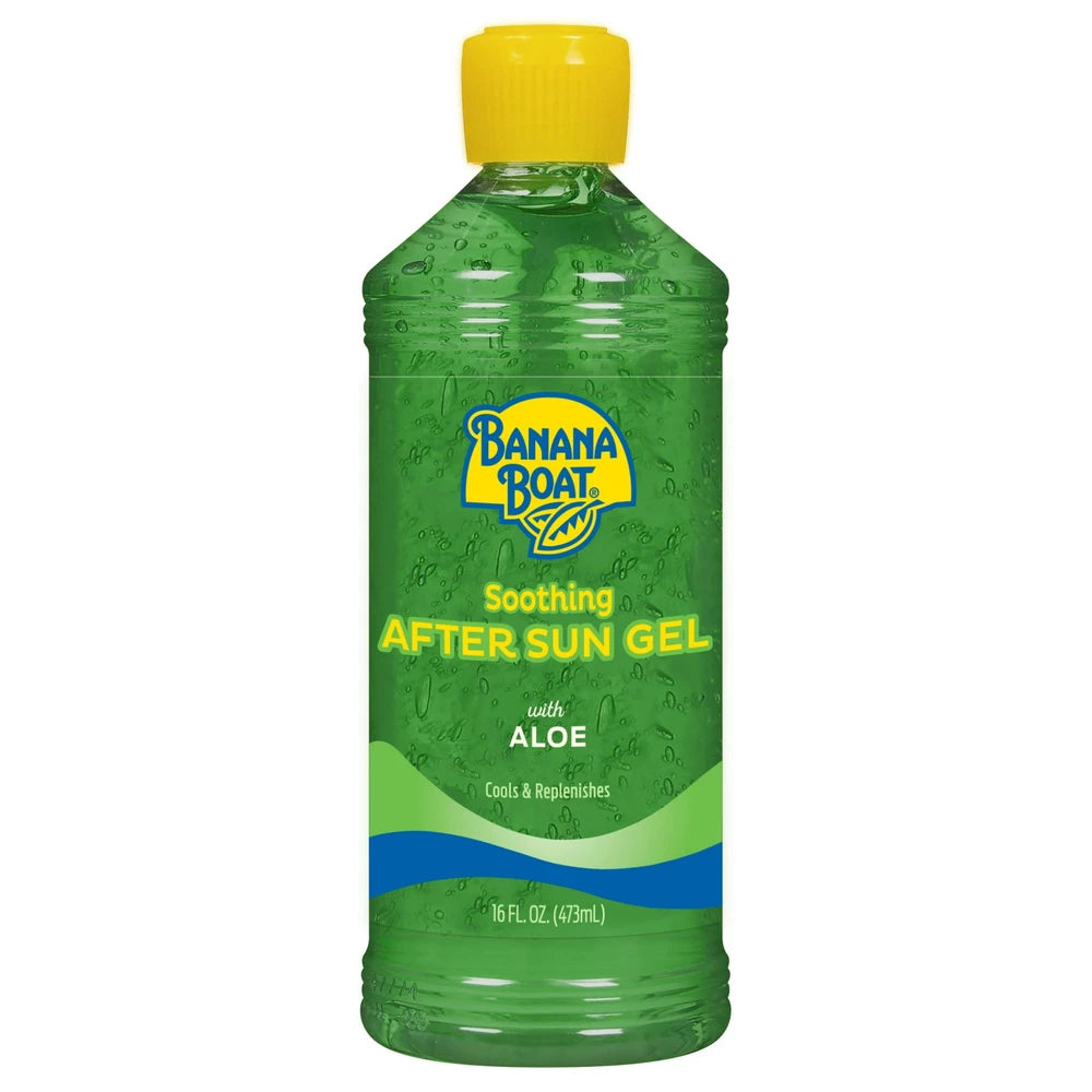 Banana Boat Aloe Vera Sun Burn Relief Gel, 16Oz (Pack of 12)