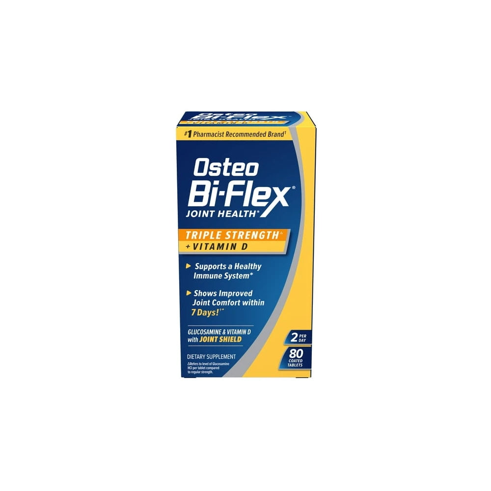 Osteo Bi-Flex Triple Strength &amp; Vitamin D Joint Health Tablets - 80ct 24 Oz (Pack of 12)