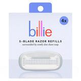 Billie Women's 5-Blade Razor Refill - 4ct 1.76Oz (Pack of 16)