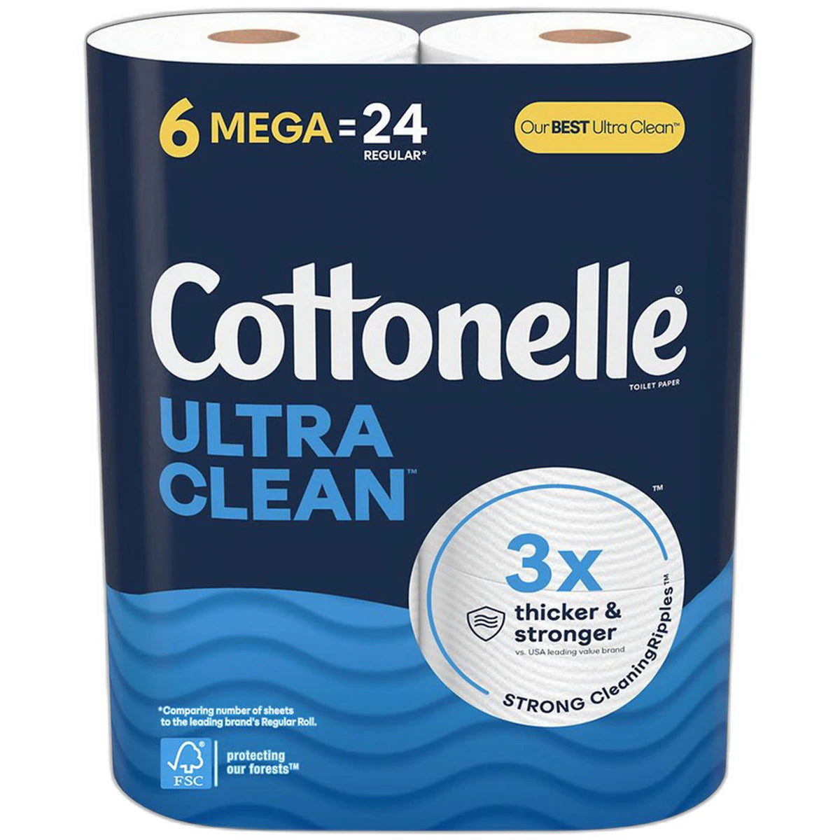 Cottonelle Ultra Comfort Care Clean Strong Toilet Paper 29.6Oz (Pack of 6)