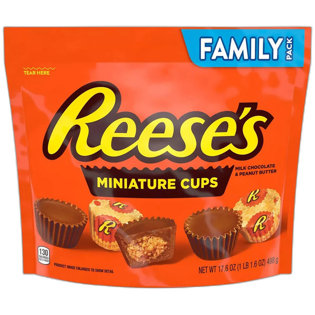 Hersheys Reeses Miniatures Milk Chocolate Peanut Butter Cups Candy 17.6Oz (Pack of 16)