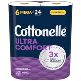 Cottonelle Ultra Comfort Mega Roll Toilet Paper 29.6Oz (Pack of 6)