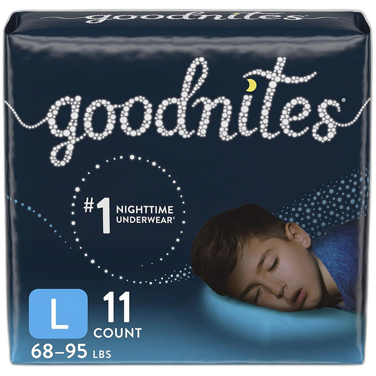 Goodnites Boys Night Time Bedwetting Underwear Size L 20.8Oz (Pack of 4)