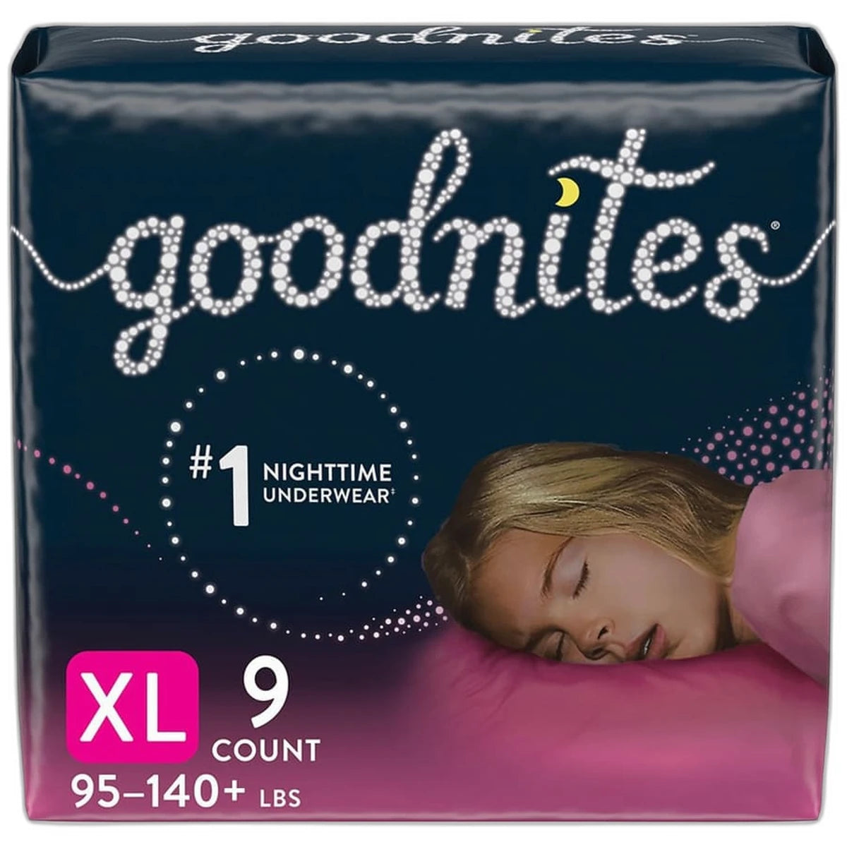 Goodnites Girls Nighttime Bedwetting Underwear Extra Large 25.6Oz (Pack of 4)