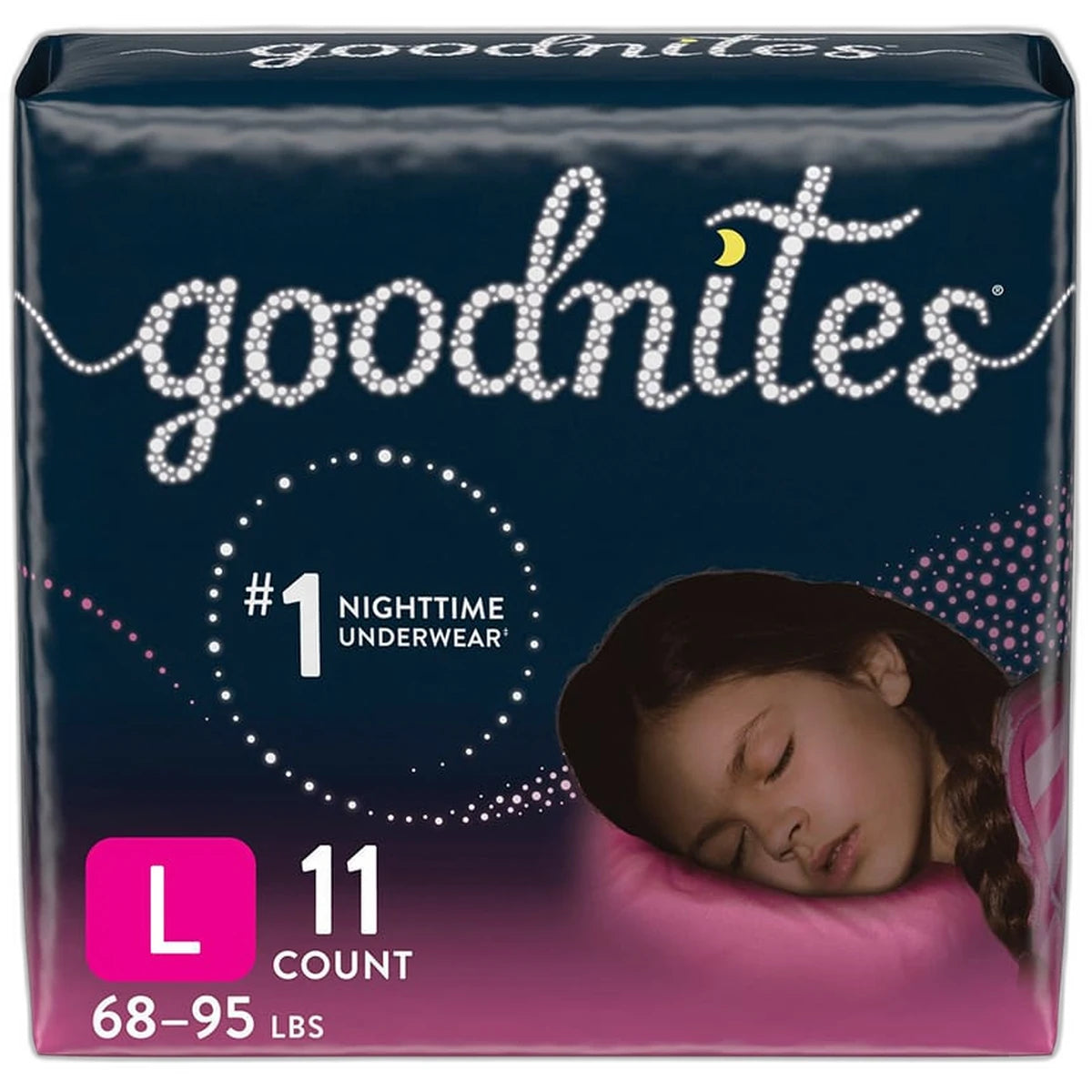 Goodnites Overnight Underwear for Girls Large Size 20.16Oz (Pack of 4)