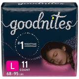 Goodnites Overnight Underwear for Girls Large Size 20.16Oz (Pack of 4)