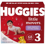 Huggies Little Movers Baby Diapers Size 3 76.8Oz (Pack of 1)