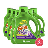 Gain Aroma Boost Liquid Laundry Detergent, HE Compatible Moonlight Breeze, 46.0 oz (Pack of 6)