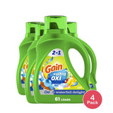 Gain Ultra Oxi Liquid Laundry Detergent Waterfall Delight Scent 61 L88.0 fl oz (Pack of 4)