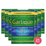 Garlique Healthy Blood Pressure Supplement Odor Free Garlic 1800 mcg Allicin 2.8oz (Pack of 24)