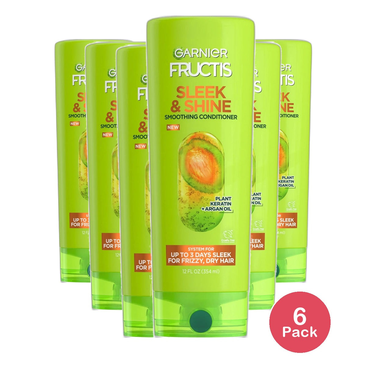 Garnier Fructis Sleek And Shine Fortifying Conditioner 12Oz (Pack of 6)
