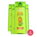 Garnier Fructis Sleek and Shine Shampoo Frizzy Dry Unmanageable Hair 22Oz (Pack of 4)