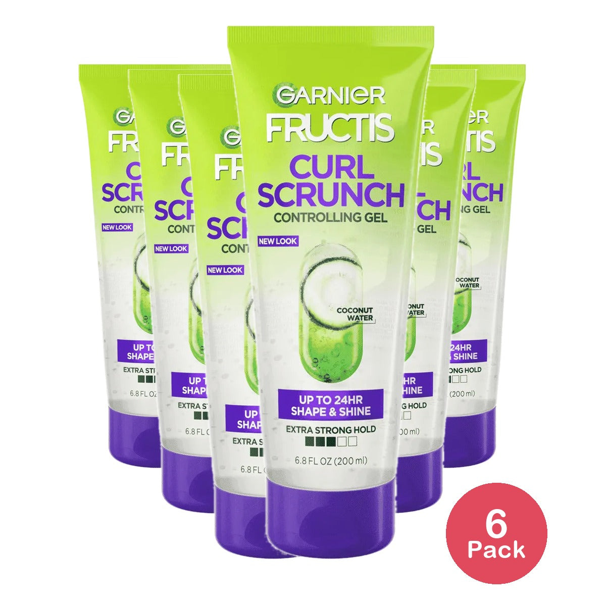 Garnier Fructis Style Curl Scrunch Gel Extra Strong6.8Oz (Pack of 6)