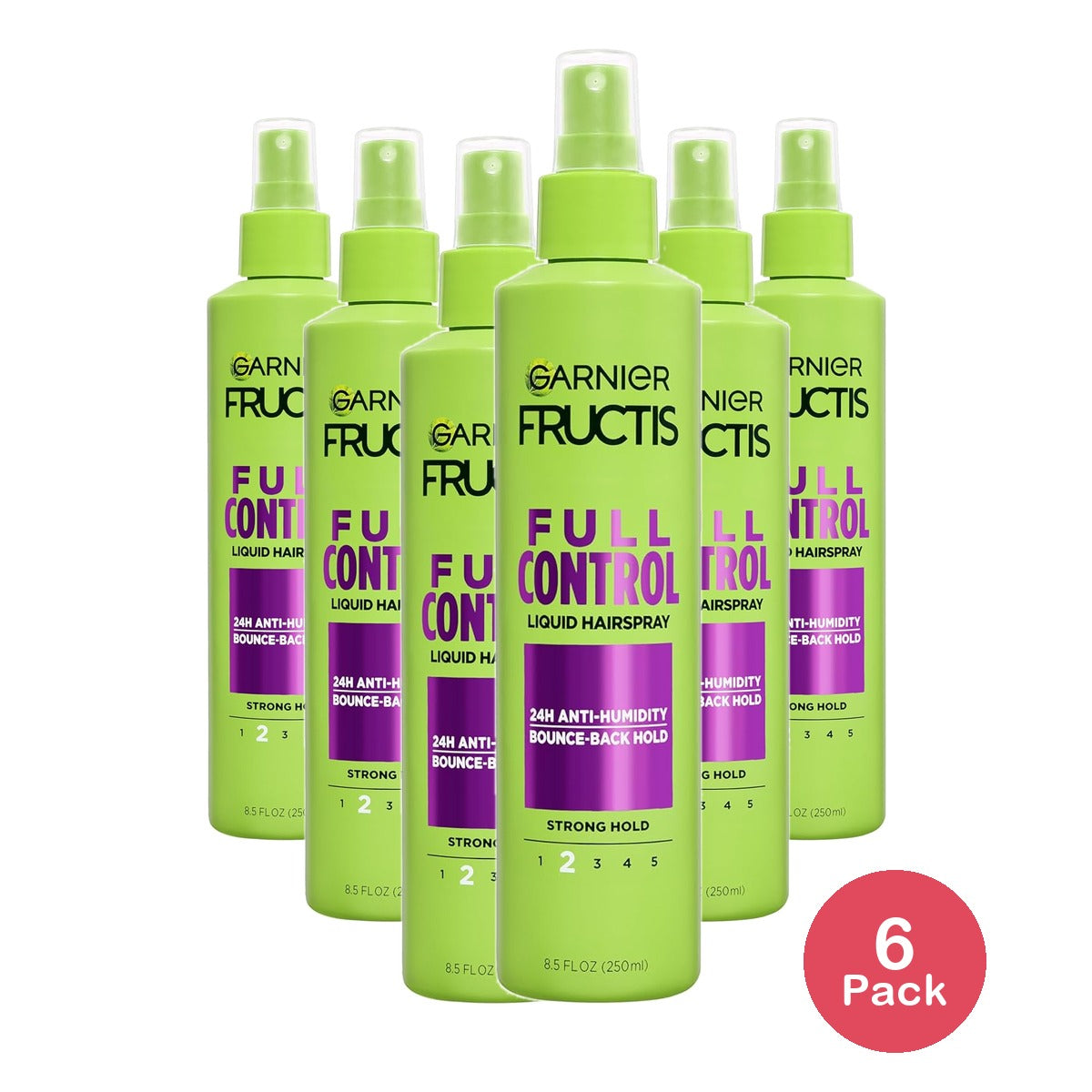 Garnier Fructis Style Full Control Hairspray Non-Aerosol Ultra Strong 8.5Oz (Pack of 6)