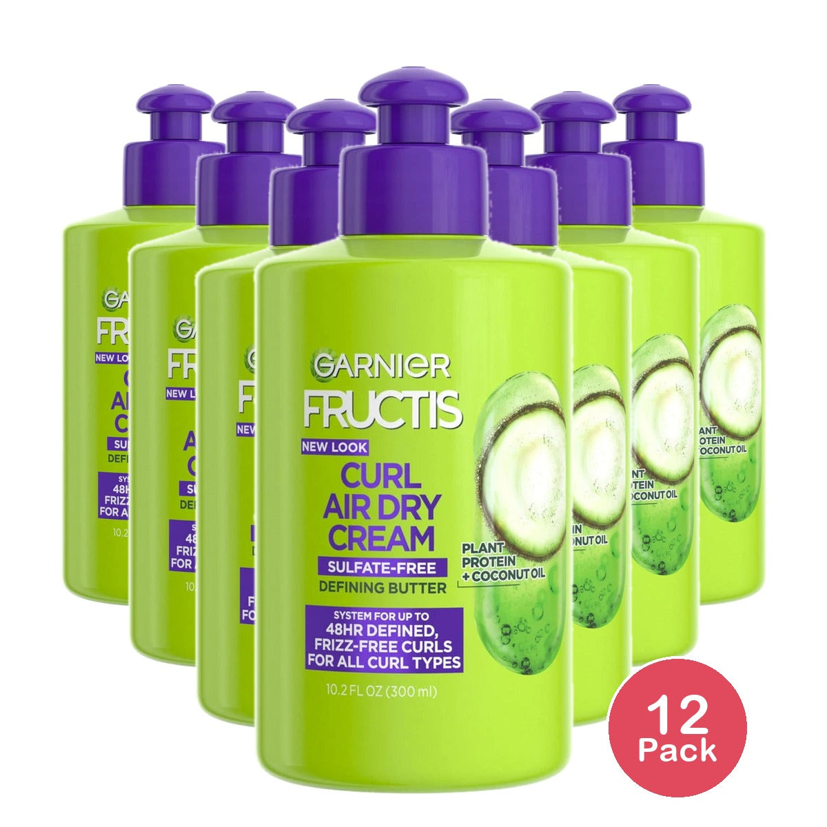 Garnier Fructis Triple Nutrition Curl Nourish Butter Cream leave-In Treatment - 10.2 fl Oz(Pack of 12)