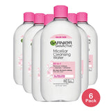 Garnier Micellar Water Hydrating Facial Cleanser &amp; Makeup Remover - Basic Cleans 23.7 fl oz (Pack of 6)
