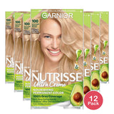 Garnier Nutrisse Permanent Creme Haircolor #100 Light Natural Blonde 8.48oz (Pack of 12)