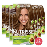 Garnier Nutrisse Permanent Creme Haircolor #63 Light Brown 8.48oz (Pack of 12)