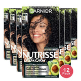 Garnier Nutrisse Ultra Color Nourishing Hair Color Creme B11 Jet Blue Black 8.48oz (Pack of 12)