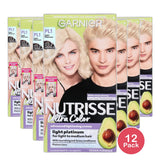Garnier Nutrisse Ultra Color Nourishing Hair Color Creme PL1 Ultra Pure Platinum 8.48oz (Pack of 12)