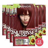 Garnier Nutrisse Ultra Color Nourishing Hair Color Creme R3 Light Intense Auburn 8.48oz (Pack of 12)