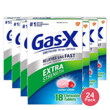 Gas-X Extra Strength Antigas Cherry Crème 18ct (Pack of 24)