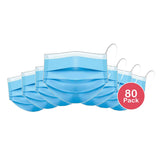 Genius Care 3 Ply Disposable Face Masks 0.1Oz (Pack Of 80)