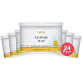 GiGi Azulene Hair Removal Soft Wax Face & Full Body Use for Normal Skin 13 oz (Pack of 24)