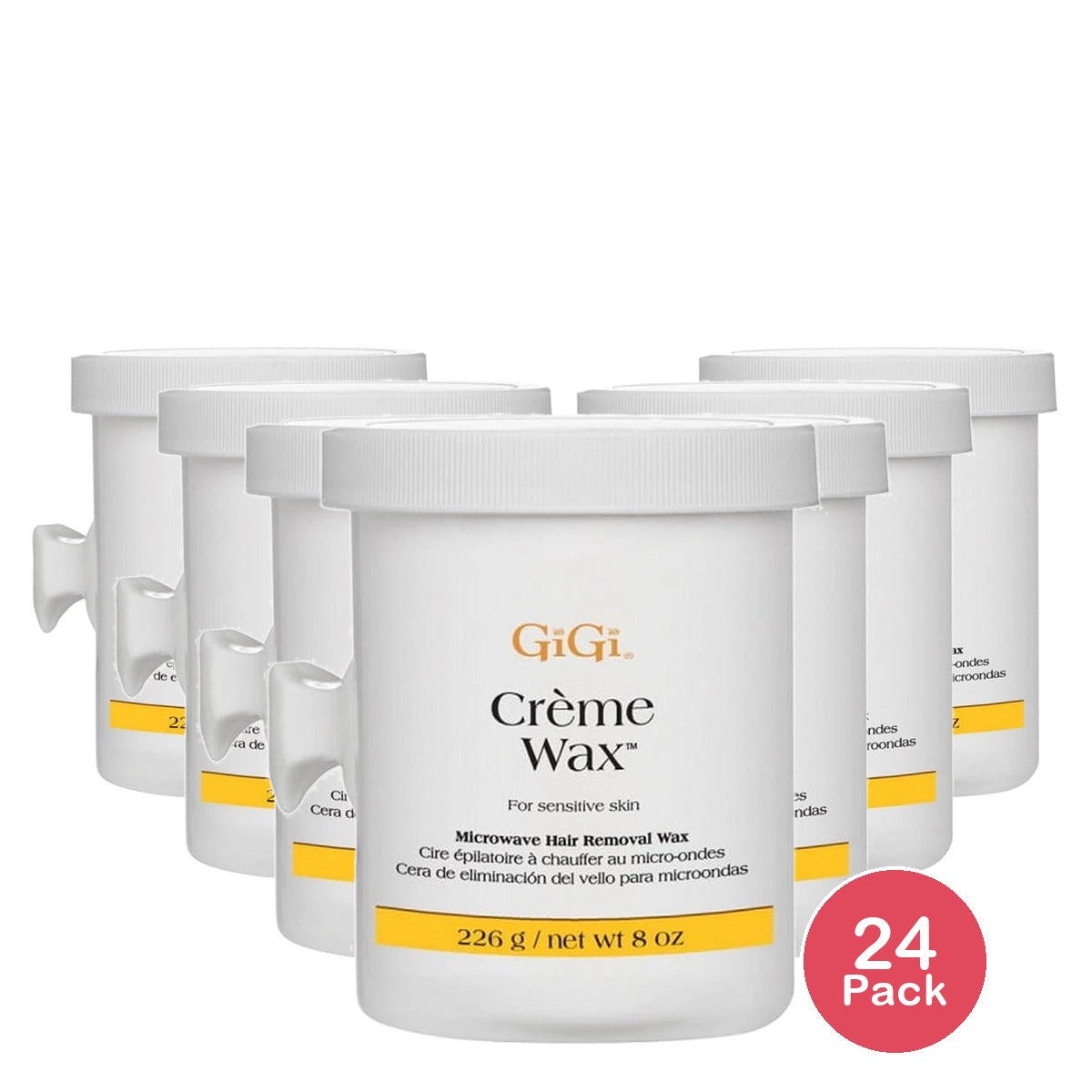 Gigi Creme Wax Microwave 8 oz (Pack of 24)